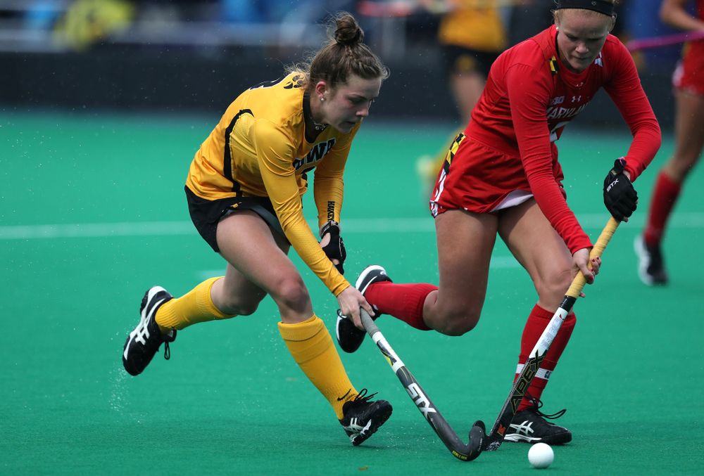 Iowa Hawkeyes Nikki Freeman (8) against Maryland during the championship game of the Big Ten Tournament Sunday, November 4, 2018 at Lakeside Field in Evanston, Ill. (Brian Ray/hawkeyesports.com)