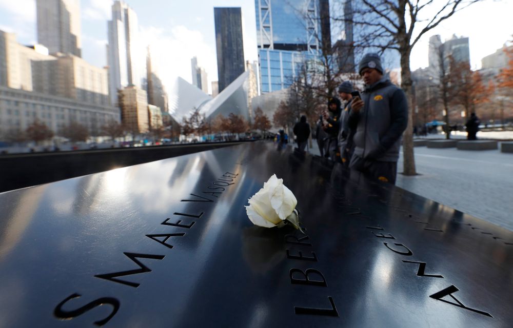The Iowa Hawkeyes visit the observation deck of the One World Trade Center and the 9/11 Memorial and Museum.