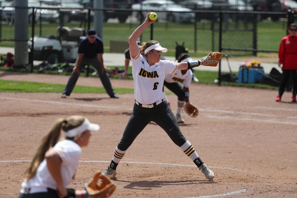 Iowa Hawkeyes Erin Riding (6) against the Ohio State Buckeyes on senior day Sunday, May 5, 2019 at Pearl Field. (Brian Ray/hawkeyesports.com)