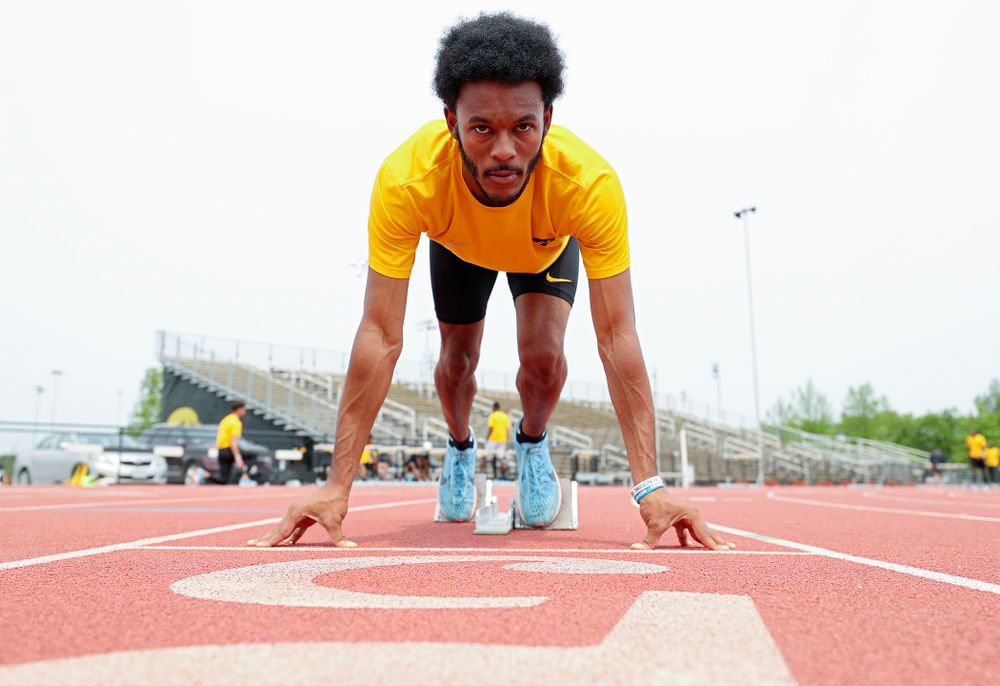 Iowa’s Mar’yea Harris at Francis X. Cretzmeyer Track in Iowa City on Friday, May 31, 2019. (Stephen Mally/hawkeyesports.com)