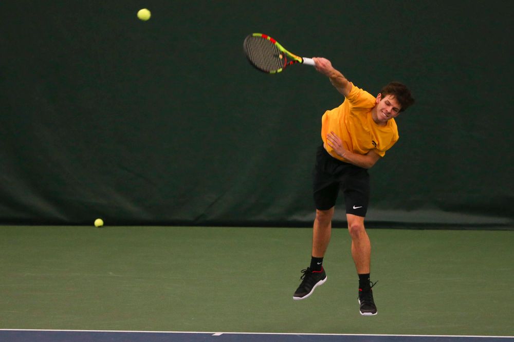 Iowa's at a tennis match vs Drake Friday, March 8, 2019 at the Hawkeye Tennis and Recreation Complex. (Lily Smith/hawkeyesports.com)