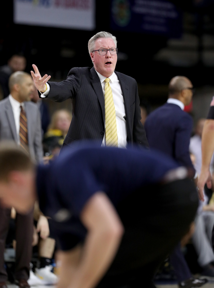 Iowa Hawkeyes head coach Fran McCaffery against Penn State Saturday, January 4, 2020 at the Palestra in Philadelphia. (Brian Ray/hawkeyesports.com)