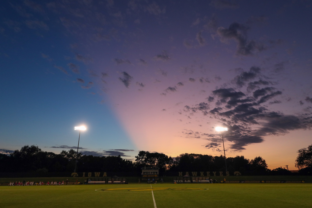 The Iowa Hawkeyes during a 2-1 victory over the Iowa State Cyclones Thursday, August 29, 2019 in the Iowa Corn Cy-Hawk series at the Iowa Soccer Complex. (Brian Ray/hawkeyesports.com)