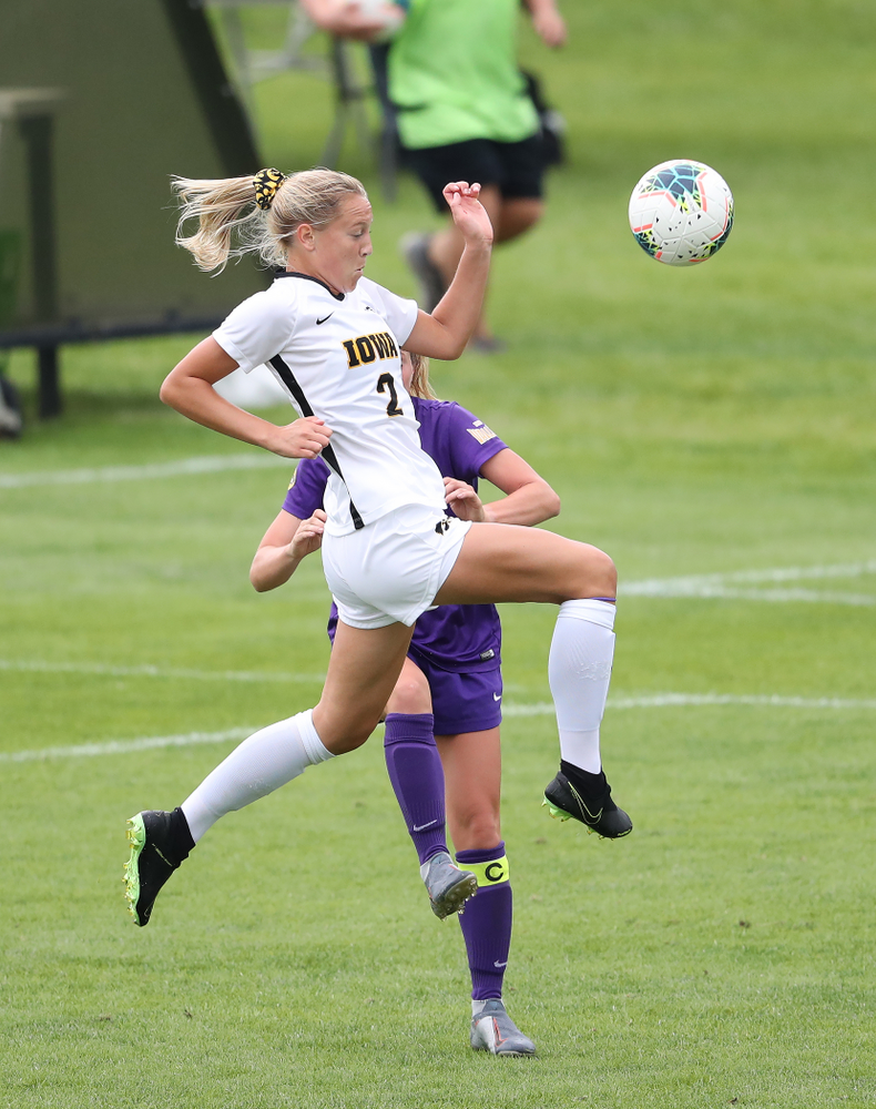 Iowa Hawkeyes midfielder Hailey Rydberg (2) during a 6-1 win over Northern Iowa Sunday, August 25, 2019 at the Iowa Soccer Complex. (Brian Ray/hawkeyesports.com)