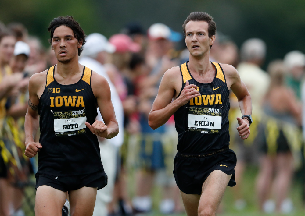 Daniel Soto and Ian Eklin during the Hawkeye Invitational Friday, August 31, 2018 at the Ashton Cross Country Course. (Brian Ray/hawkeyesports.com)