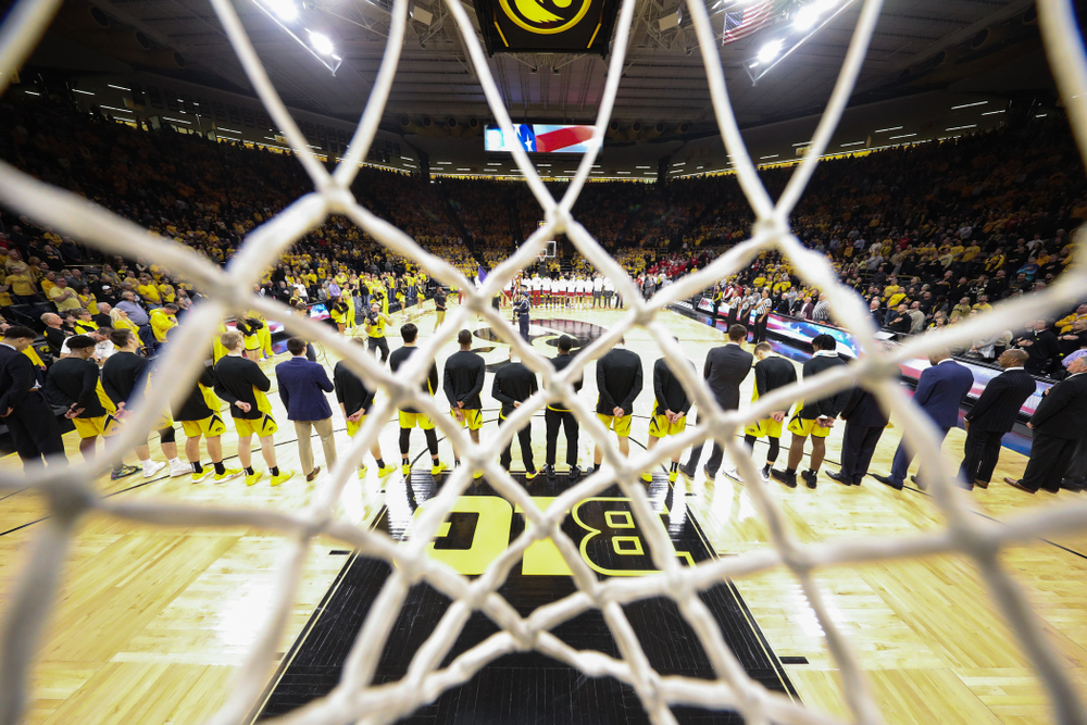 The Iowa Hawkeyes against the Wisconsin Badgers Friday, November 30, 2018 at Carver-Hawkeye Arena. (Brian Ray/hawkeyesports.com)