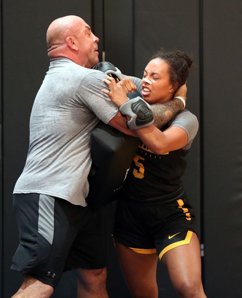 The Iowa WomenÕs Basketball Team participates in the The Program Wednesday, September 18, 2019 at Kinnick Stadium (Brian Ray/hawkeyesports.com)