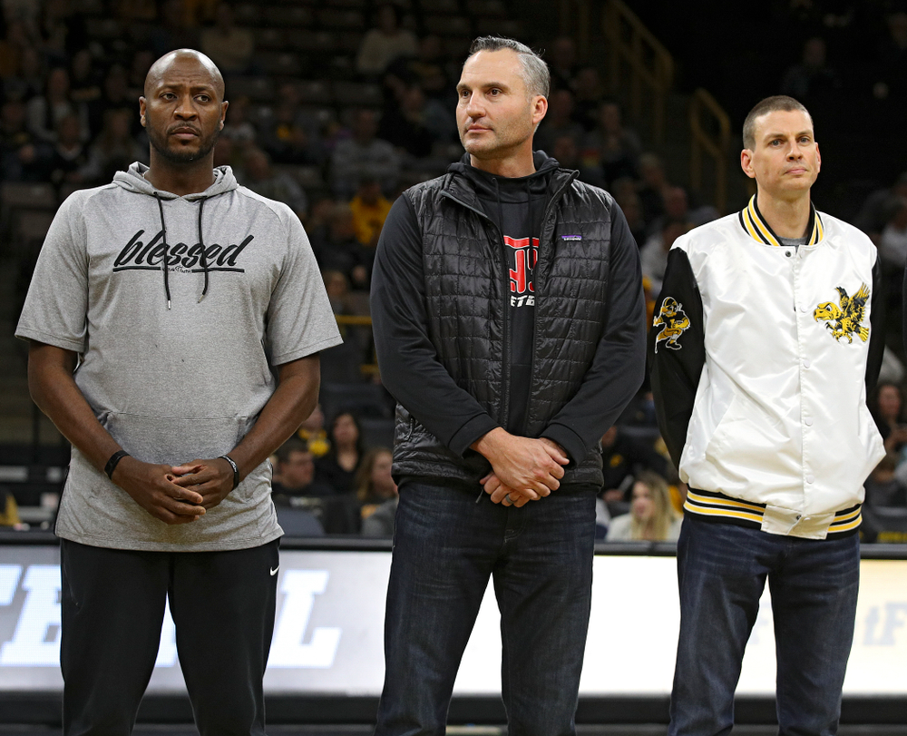 Former Iowa Men’s Basketball Lettermen are honored during halftime of the game at Carver-Hawkeye Arena in Iowa City on Sunday, December 29, 2019. (Stephen Mally/hawkeyesports.com)