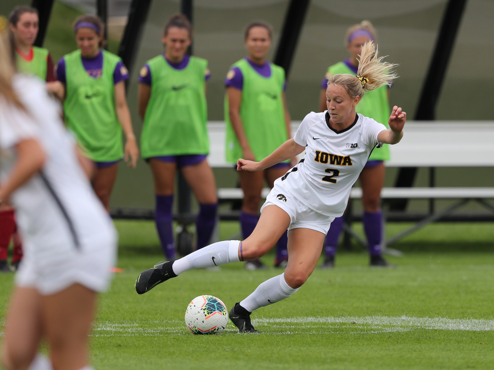 Iowa Hawkeyes midfielder Hailey Rydberg (2) during a 6-1 win over Northern Iowa Sunday, August 25, 2019 at the Iowa Soccer Complex. (Brian Ray/hawkeyesports.com)
