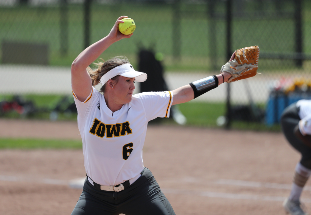 Iowa Hawkeyes Erin Riding (6) against the Ohio State Buckeyes on senior day Sunday, May 5, 2019 at Pearl Field. (Brian Ray/hawkeyesports.com)