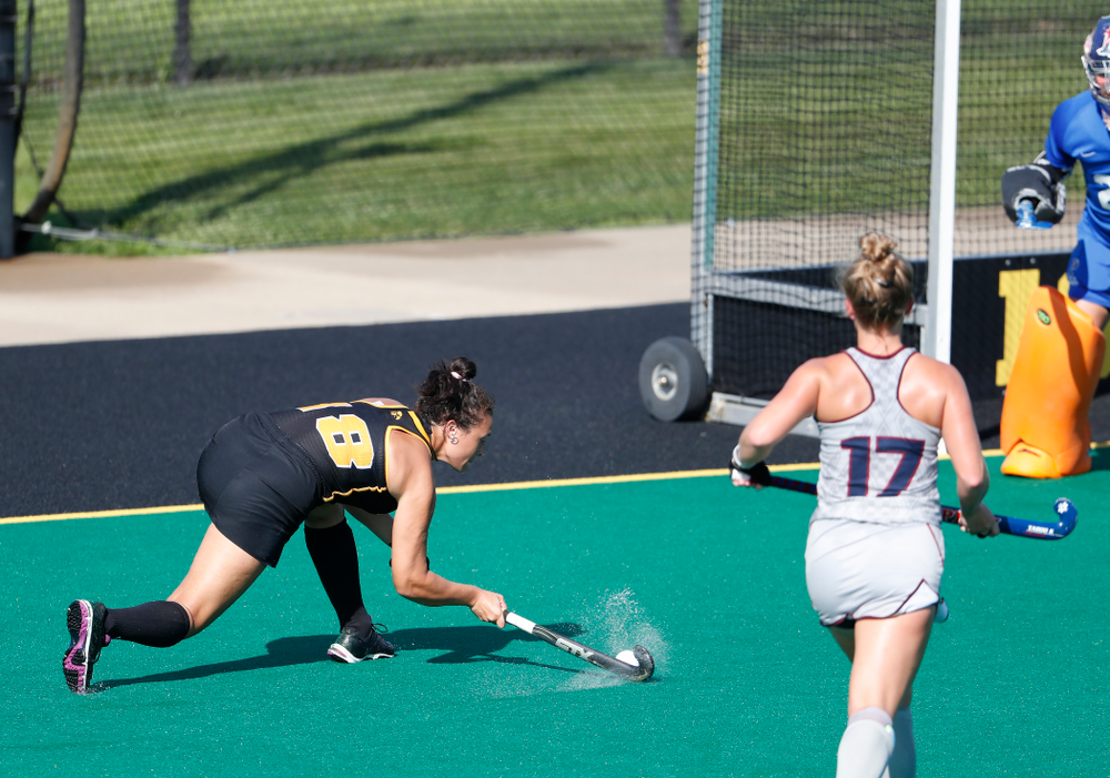 Iowa Hawkeyes Mya Christopher (18) against the Penn Quakers Friday, September 14, 2018 at Grant Field. (Brian Ray/hawkeyesports.com)