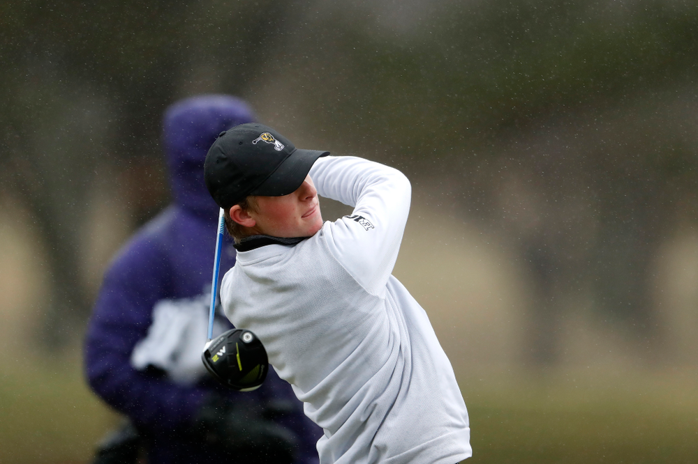 Iowa's Benton Weinberg during day two of the 2018 Hawkeye Invitational Friday, April 13, 2018 at Finkbine Golf Course. (Brian Ray/hawkeyesports.com)