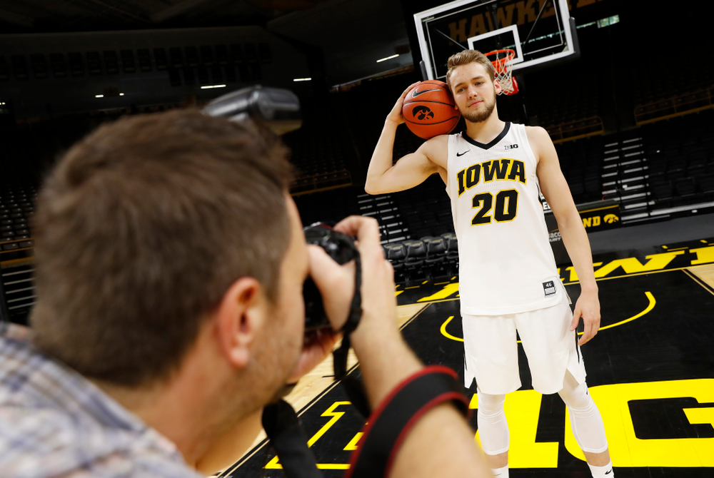 Iowa Hawkeyes forward Riley Till (20) during the team's annual media day Monday, October 8, 2018 at Carver-Hawkeye Arena. (Brian Ray/hawkeyesports.com)