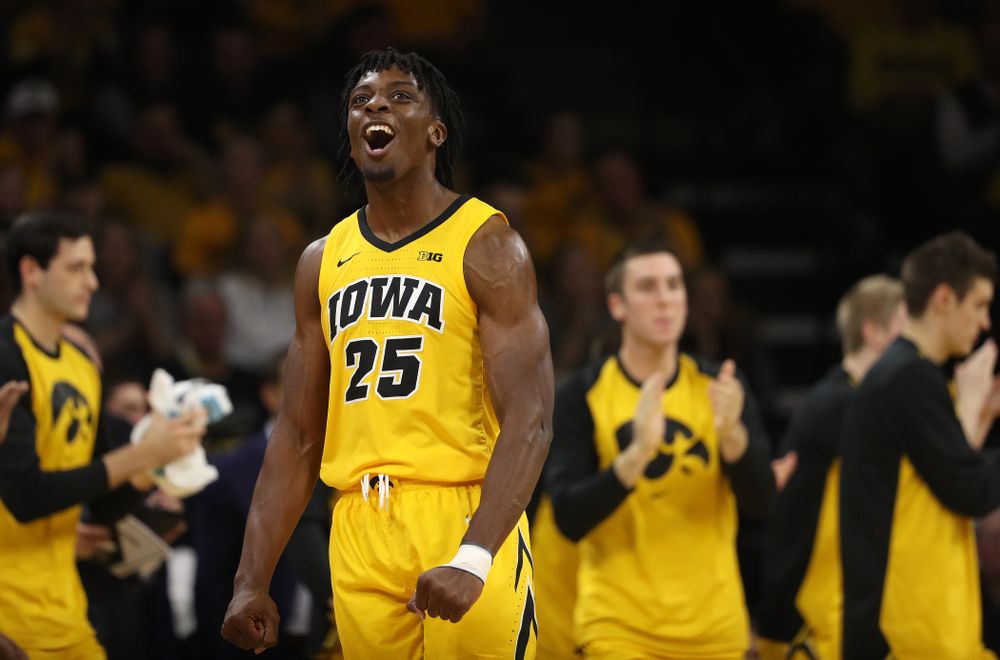 Iowa Hawkeyes forward Tyler Cook (25) against the Wisconsin Badgers Friday, November 30, 2018 at Carver-Hawkeye Arena. (Brian Ray/hawkeyesports.com)