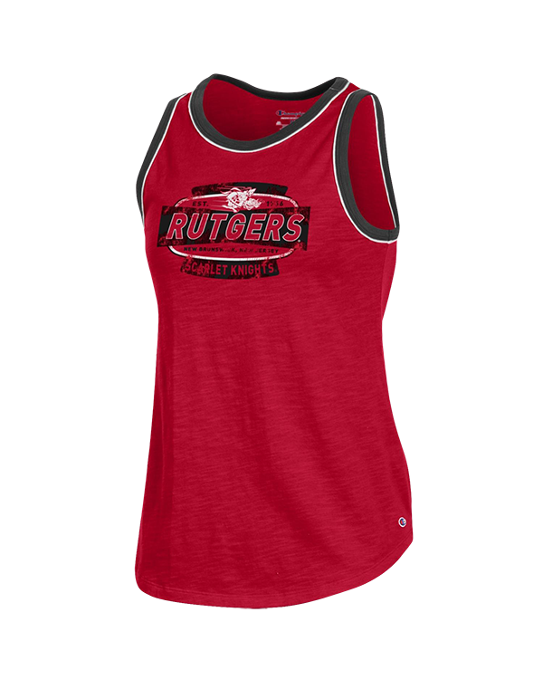 Rutgers Scarlet Knights Champion Women Rochester Slub Ringer Short