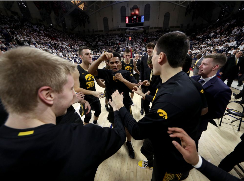 The Iowa Hawkeyes against Penn State Saturday, January 4, 2020 at the Palestra in Philadelphia. (Brian Ray/hawkeyesports.com)