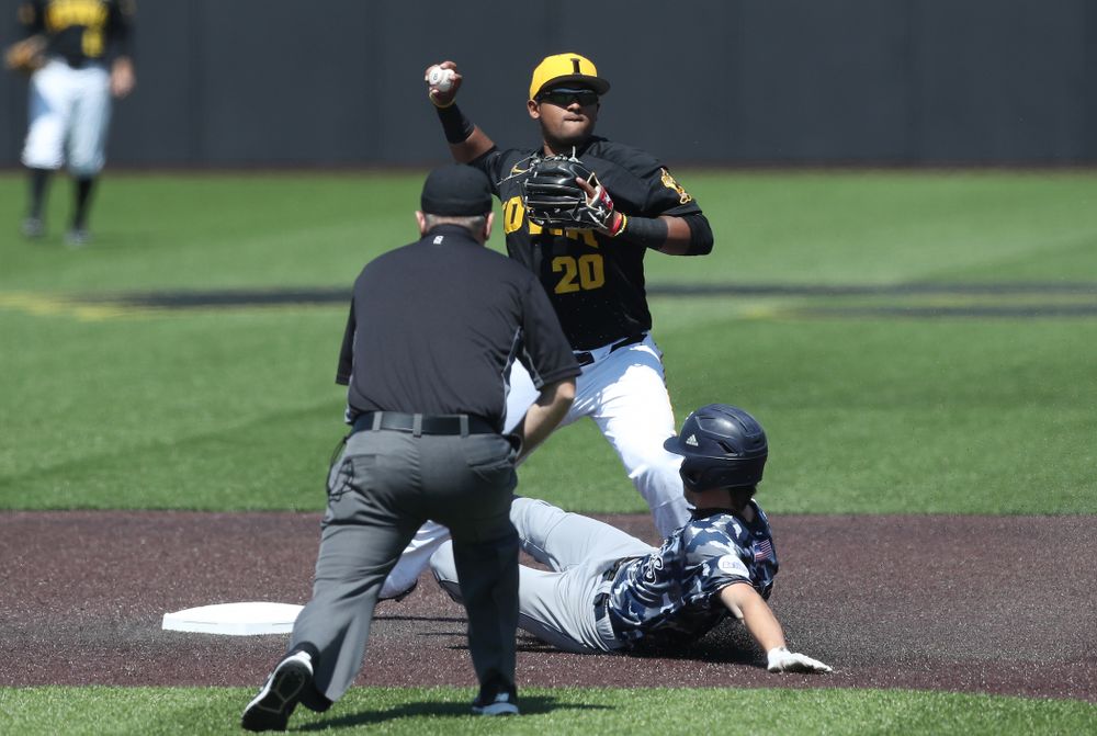Iowa Hawkeyes Izaya Fullard (20) during game two against UC Irvine Saturday, May 4, 2019 at Duane Banks Field. (Brian Ray/hawkeyesports.com)