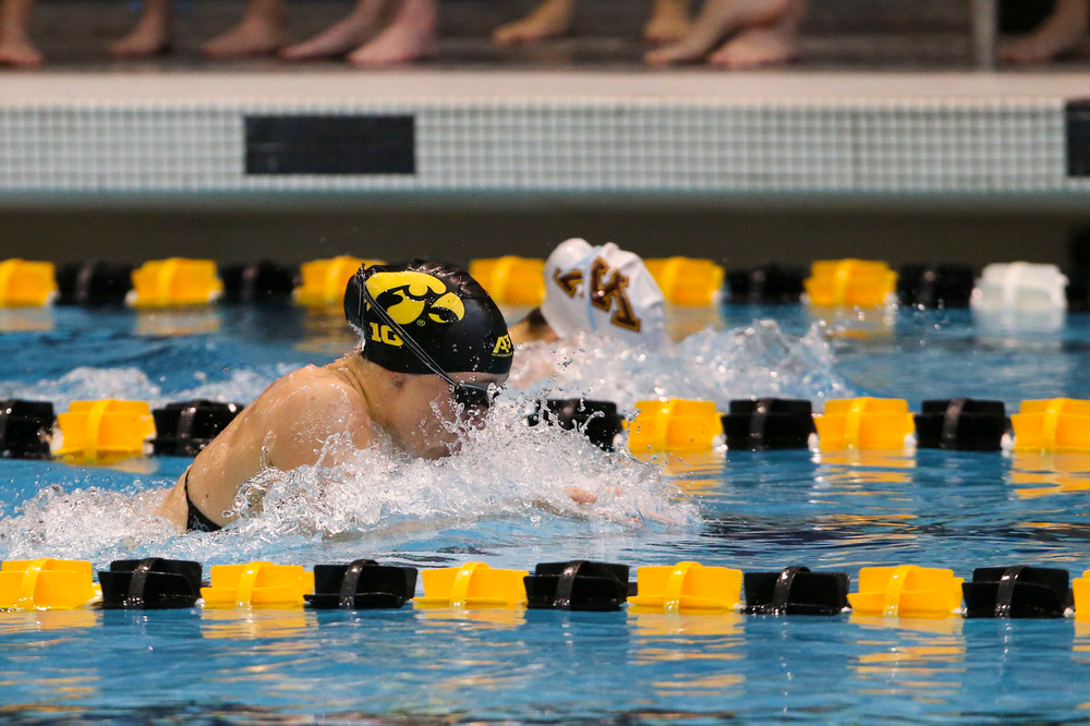 during Iowa swim and dive vs Minnesota on Saturday, October 26, 2019 at the Campus Wellness and Recreation Center. (Lily Smith/hawkeyesports.com)