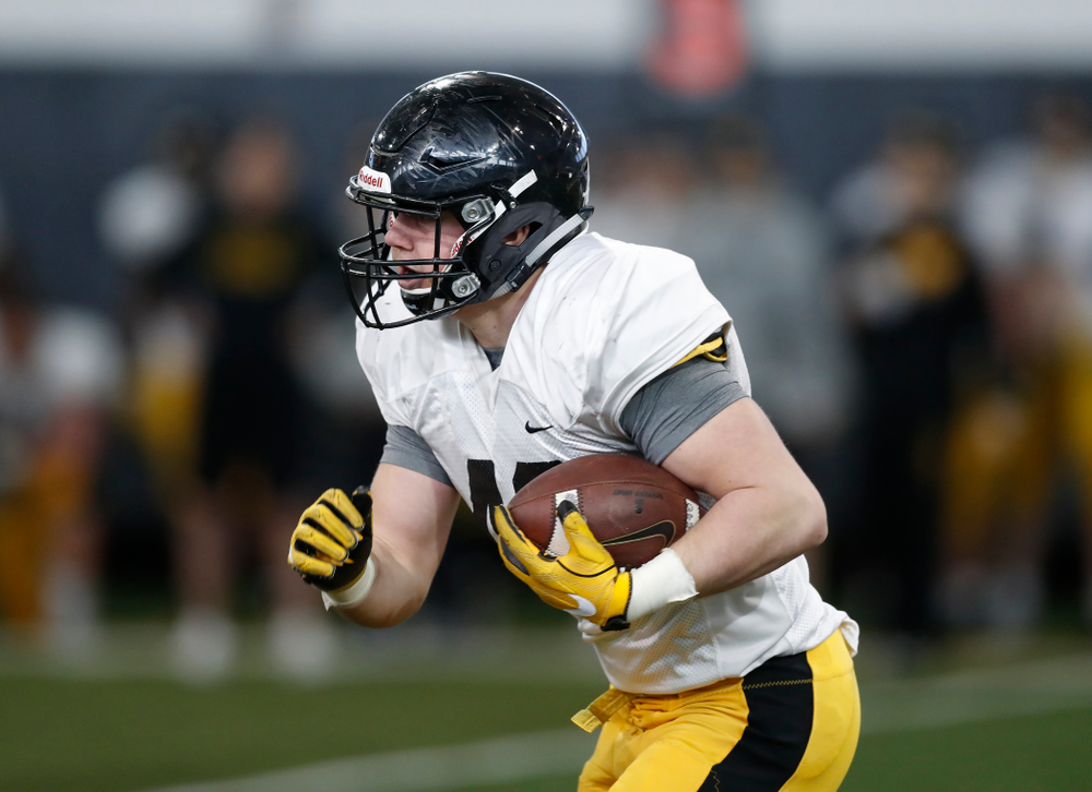 Iowa Hawkeyes linebacker Dillon Doyle Wednesday, April 4, 2018 at the Hansen Football Performance Center. (Brian Ray/hawkeyesports.com)