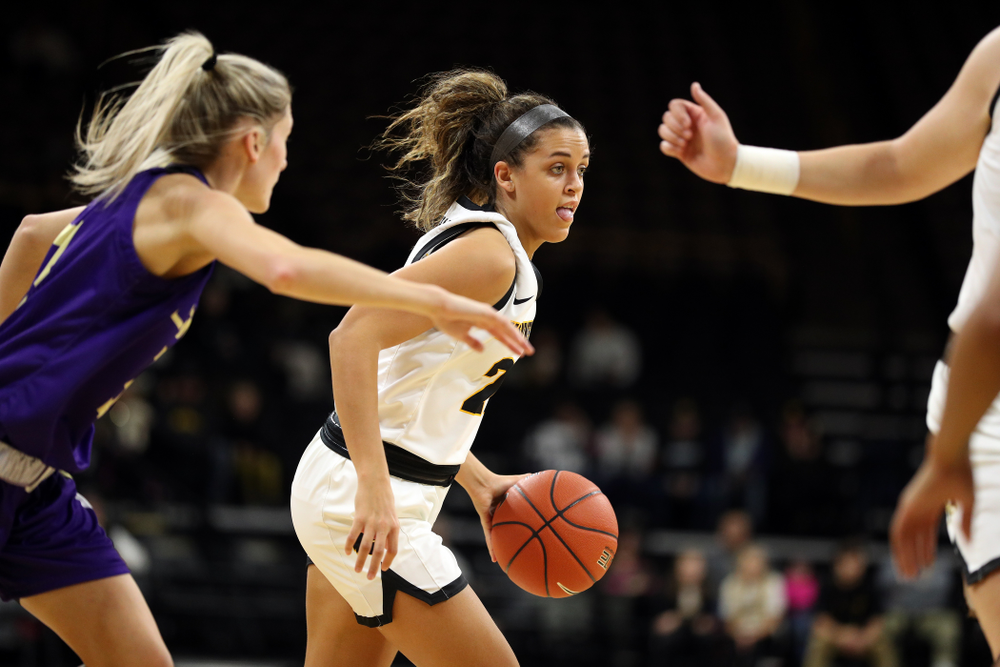 Iowa Hawkeyes guard Gabbie Marshall (24) against North Alabama Thursday, November 14, 2019 at Carver-Hawkeye Arena. (Brian Ray/hawkeyesports.com)