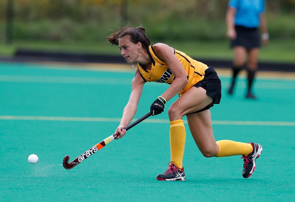 Iowa Hawkeyes Isabella Brown (10) against Ball State Sunday, September 2, 2018 at Grant Field. (Brian Ray/hawkeyesports.com)