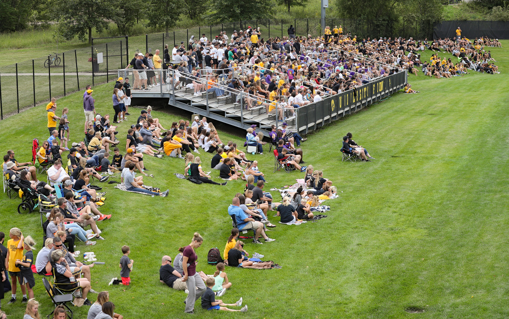 Fan look on during the first half of the Hawkeye match again Northern Iowa at the Iowa Soccer Complex in Iowa City on Sunday, Aug 25, 2019. (Stephen Mally/hawkeyesports.com)