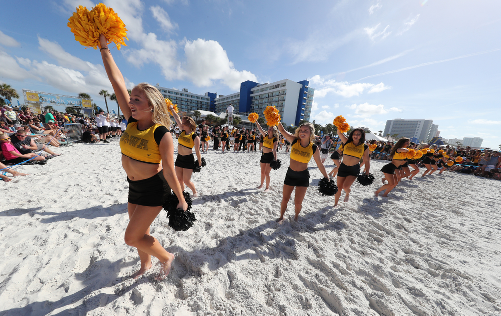 The Iowa Dance Team during the Outback Bowl Beach Day Sunday, December 30, 2018 at Clearwater Beach. (Brian Ray/hawkeyesports.com)