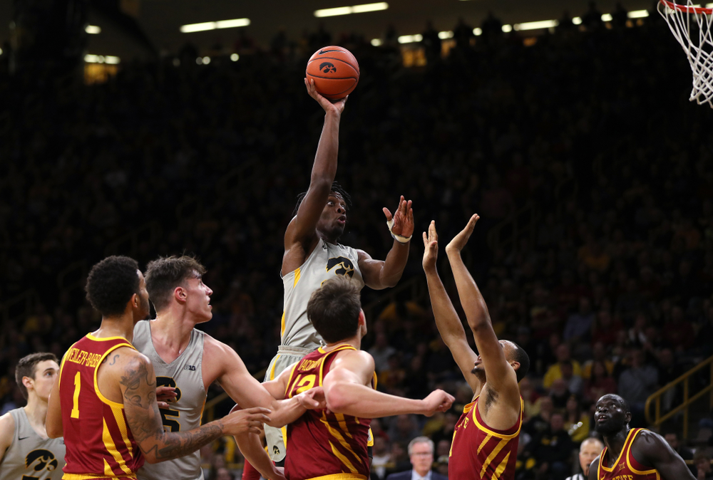 Iowa Hawkeyes forward Tyler Cook (25) against the Iowa State Cyclones in the Iowa Corn Cy-Hawk Series Thursday, December 6, 2018 at Carver-Hawkeye Arena. (Brian Ray/hawkeyesports.com)