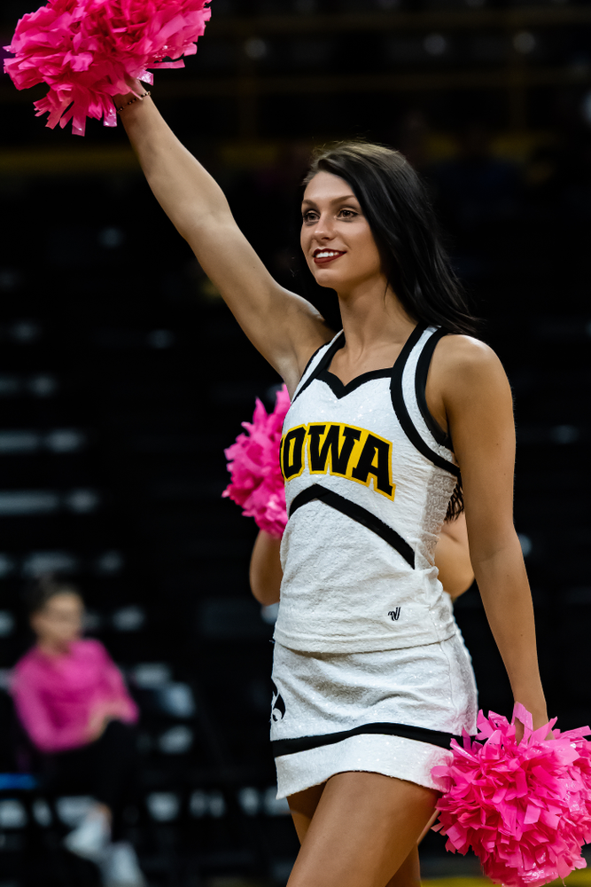 The Iowa Dance Team against the Wisconsin Badgers Saturday, October 6, 2018 at Carver-Hawkeye Arena. (Clem Messerli/Iowa Sports Pictures)