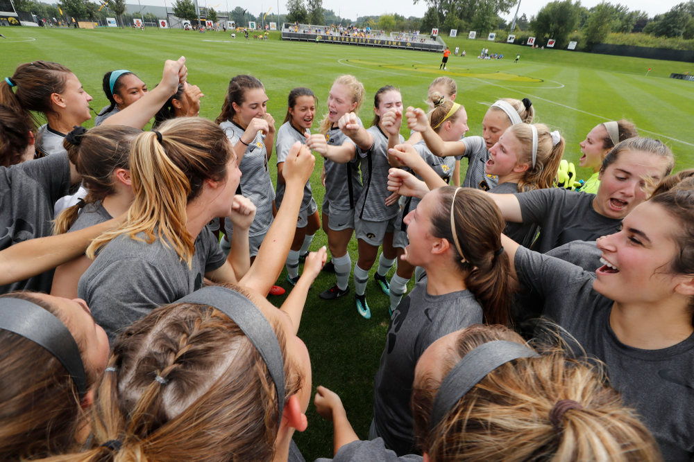 The Iowa Hawkeyes against Indiana State Sunday, August 26, 2018 at the Iowa Soccer Complex. (Brian Ray/hawkeyesports.com)