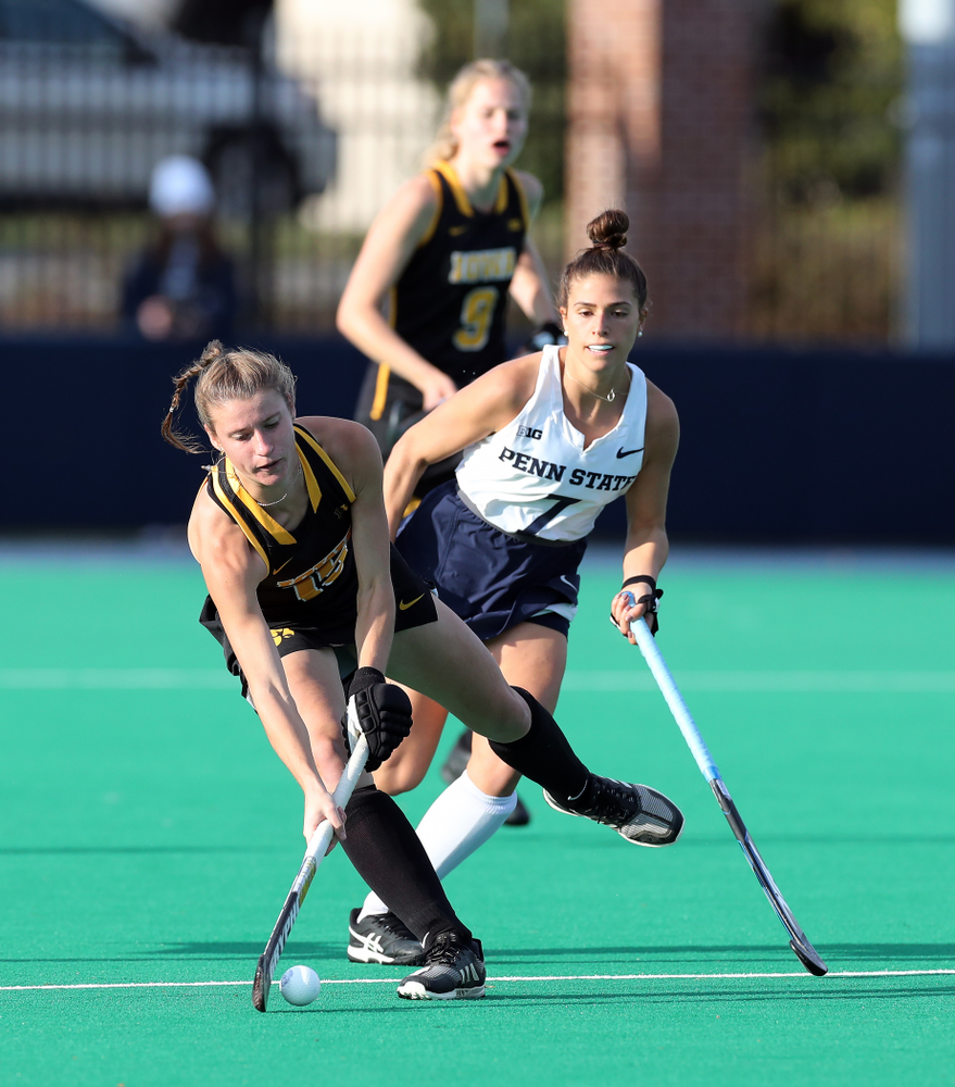Iowa Hawkeyes Esme Gibson (15) against Penn State in the 2019 Big Ten Field Hockey Tournament Championship Game Sunday, November 10, 2019 in State College. (Brian Ray/hawkeyesports.com)