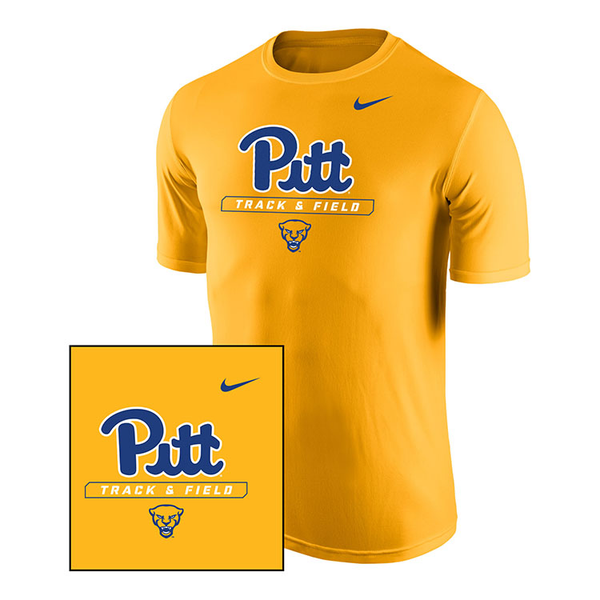 Pitt Panthers Nike Legend 2.0 Gold Short Sleeve Track & Field ...