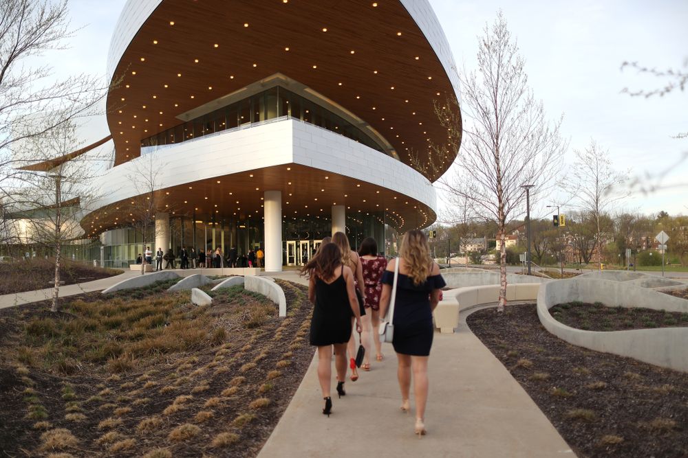 The 2019 Golden Herkys yellow carpet Tuesday, April 23, 2019 at Hancher Auditorium. (Brian Ray/hawkeyesports.com)
