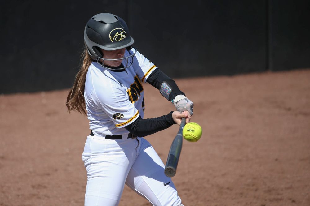 Iowa infielder Sydney Owens (5) at game 3 vs Northwestern on Sunday, March 31, 2019 at Bob Pearl Field. (Lily Smith/hawkeyesports.com)