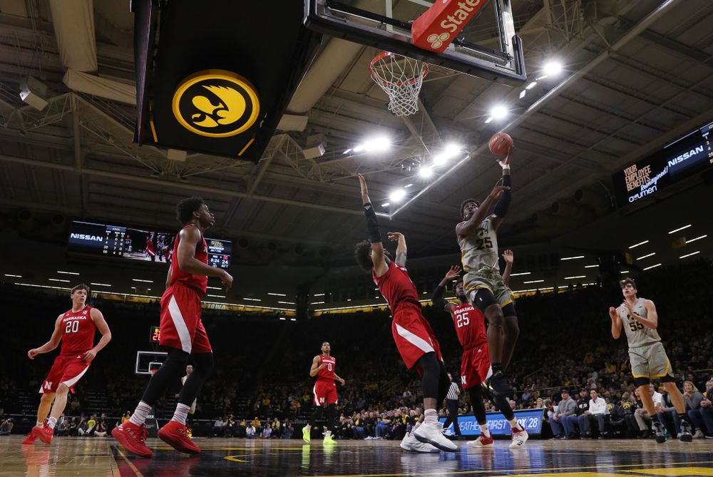 Iowa Hawkeyes forward Tyler Cook (25) against the Nebraska Cornhuskers Sunday, January 6, 2019 at Carver-Hawkeye Arena. (Brian Ray/hawkeyesports.com)