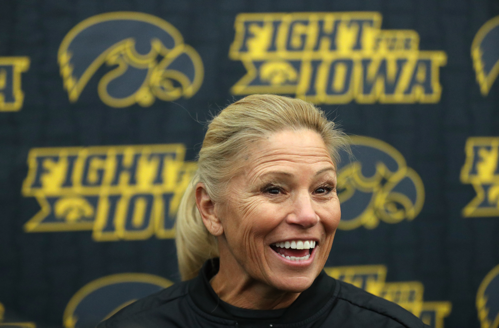 Iowa Hawkeyes head coach Renee Gillispie during they team's annual media day Friday, February 1, 2019 at the Hawkeye Tennis and Recreation Complex. (Brian Ray/hawkeyesports.com)