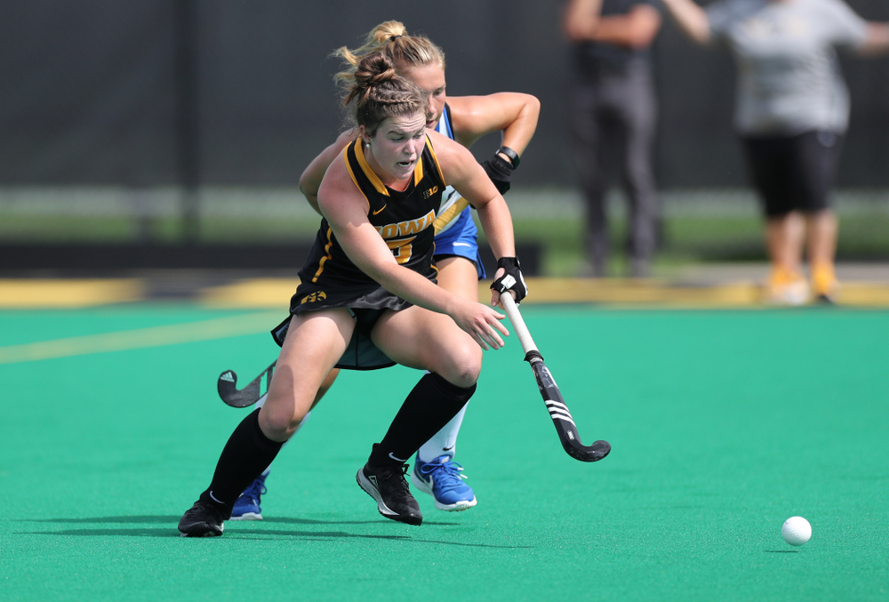 Iowa Hawkeyes Meghan Conroy (5) against the Duke Blue Devils Sunday, September 15, 2019 at Grant Field. (Brian Ray/hawkeyesports.com)