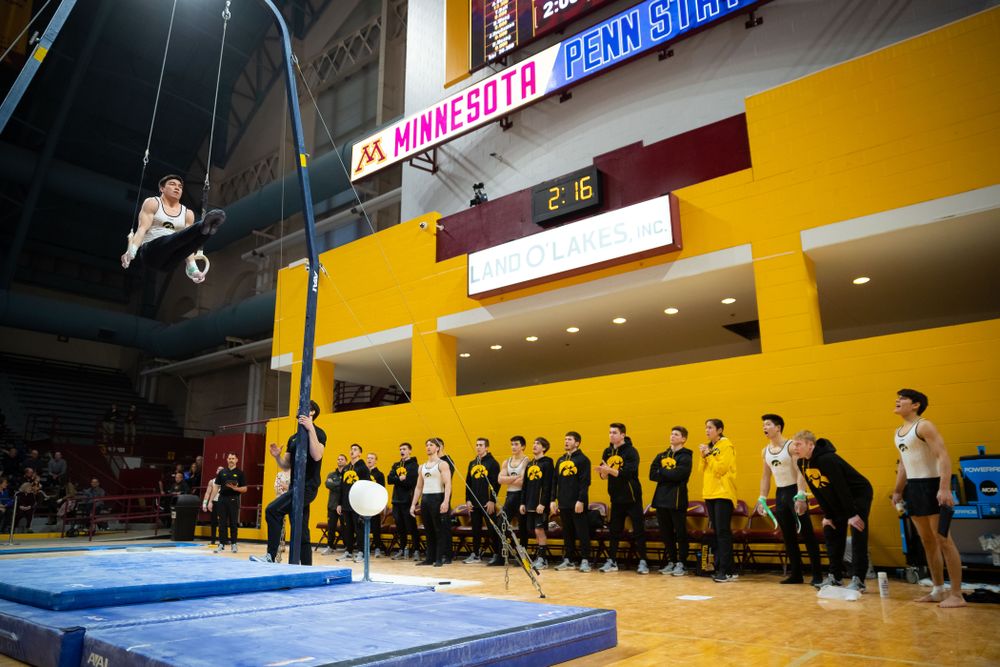 The Iowa Hawekeys against Minnesota and Penn State at the Maturi Pavilion Saturday, March 23, 2019 in Minneapolis, Minn. (C. Morgan Engel/Freelance)