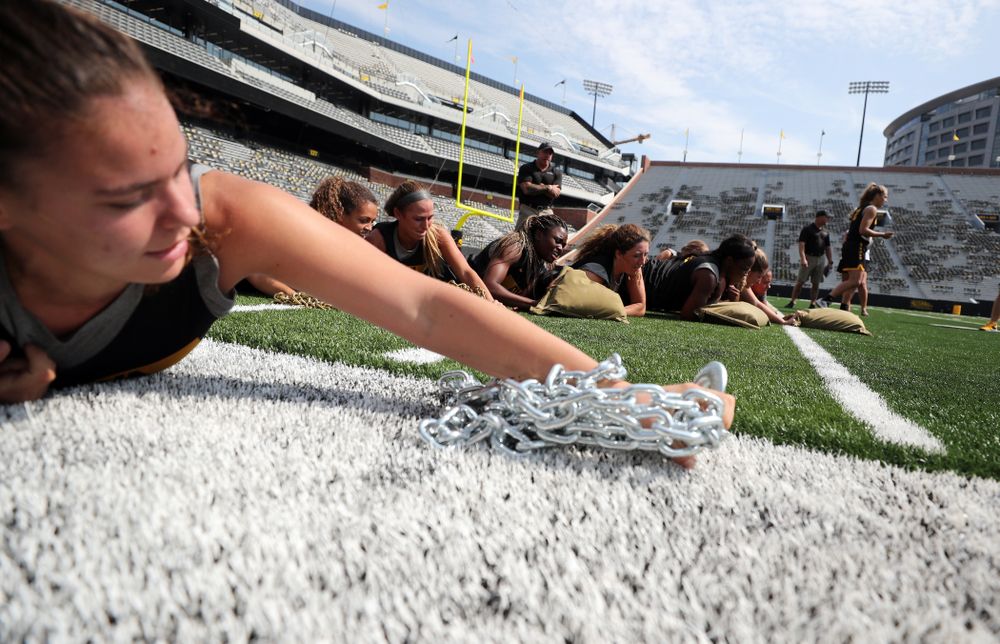 The Iowa WomenÕs Basketball Team participates in the The Program Tuesday, September 17, 2019 at Kinnick Stadium (Brian Ray/hawkeyesports.com)
