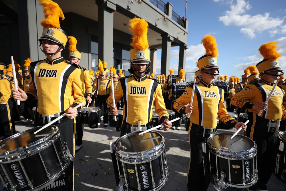 The Hawkeye Marching Band at Hawkeye Huddle Monday, December 31, 2018 at Sparkman Wharf in Tampa, FL. (Brian Ray/hawkeyesports.com)
