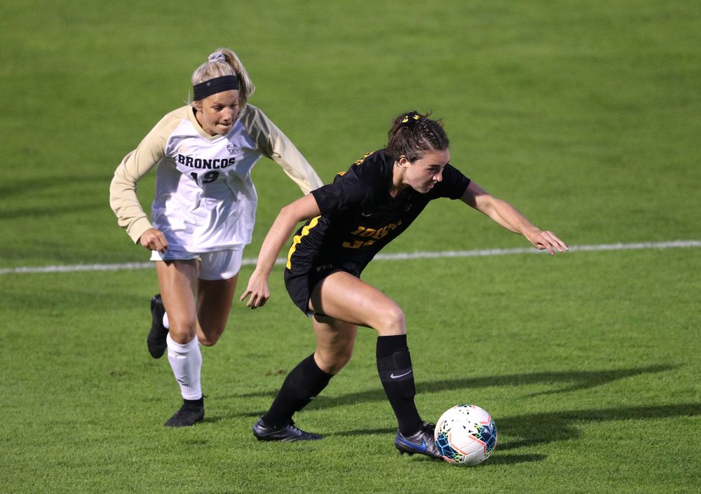 Iowa Hawkeyes forward Devin Burns (30) against Western Michigan Thursday, August 22, 2019 at the Iowa Soccer Complex. (Brian Ray/hawkeyesports.com)