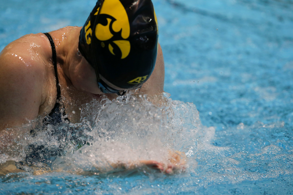 Iowa’s Paige Hanley during Iowa swim and dive vs Minnesota on Saturday, October 26, 2019 at the Campus Wellness and Recreation Center. (Lily Smith/hawkeyesports.com)