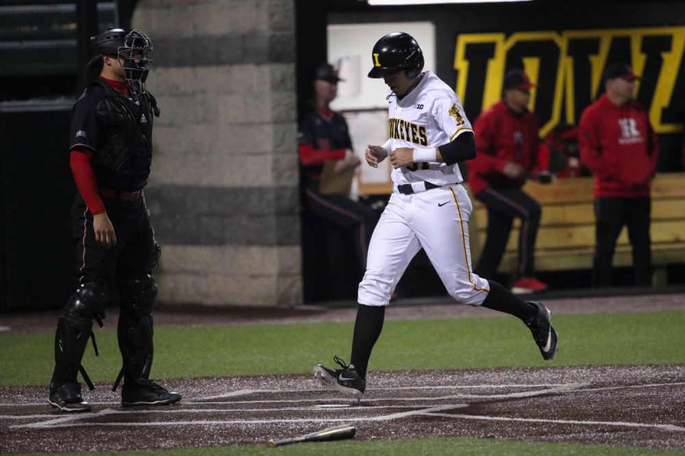 Iowa infielder Matthew Sosa at game 1 vs Rutgers on Friday, April 5, 2019 at Duane Banks Field. (Lily Smith/hawkeyesports.com)