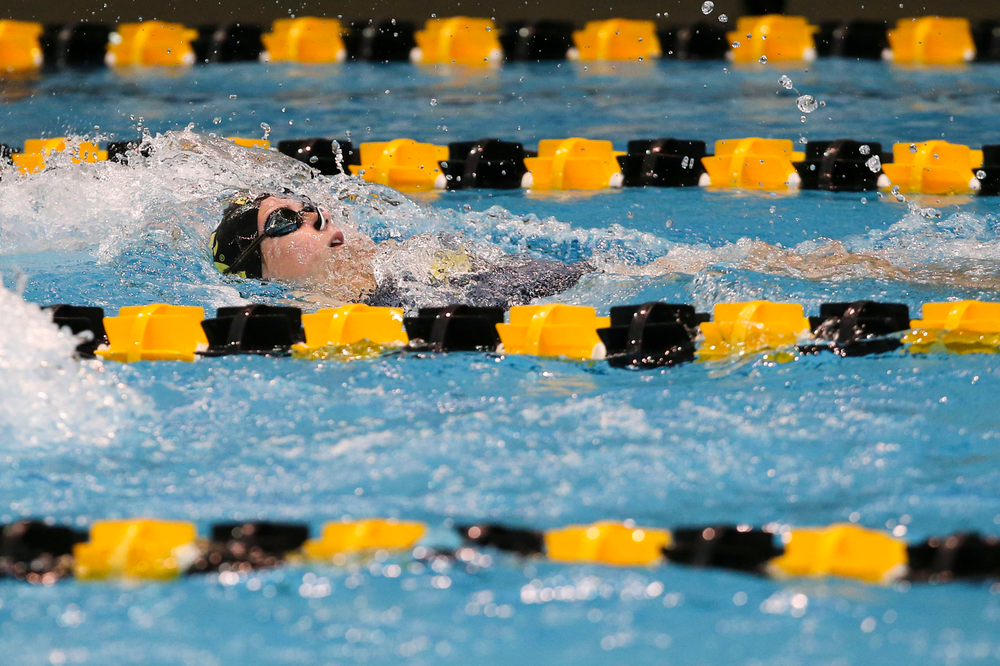 Iowa’s Anna Brooker during Iowa swim and dive vs Minnesota on Saturday, October 26, 2019 at the Campus Wellness and Recreation Center. (Lily Smith/hawkeyesports.com)