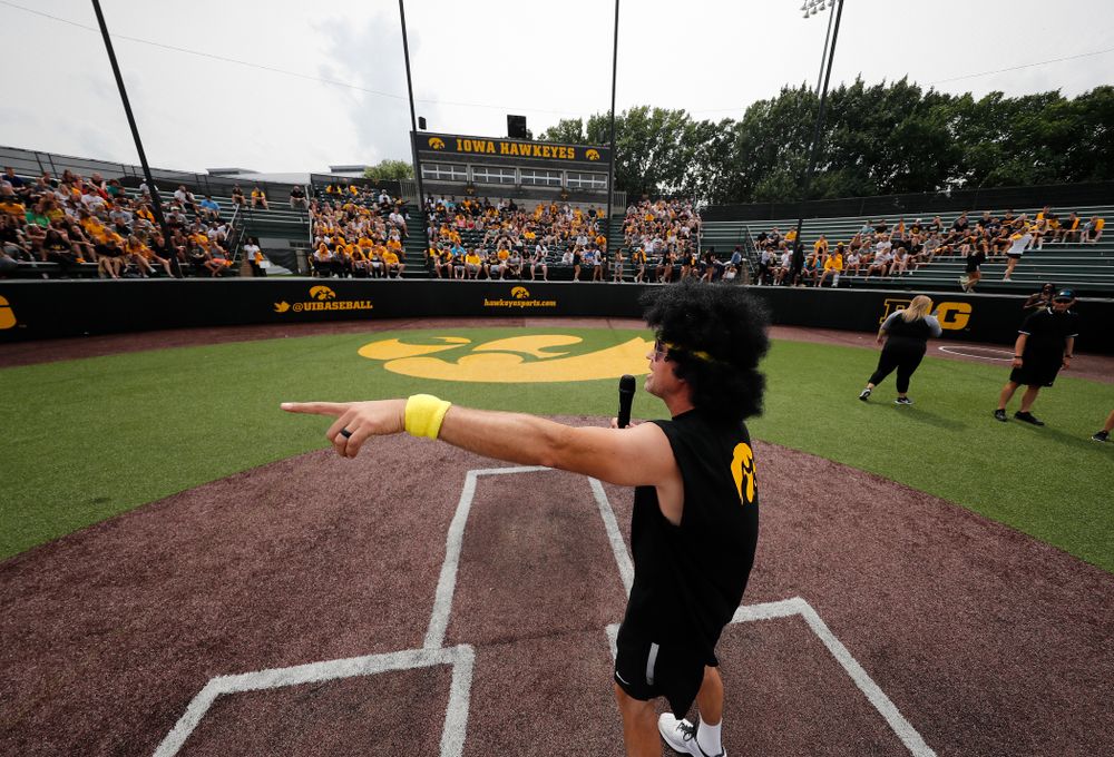 Head volleyball coach Bond Shymansky during the Iowa Student Athlete Kickoff Kickball game Sunday, August 19, 2018 at Duane Banks Field. (Brian Ray/hawkeyesports.com)