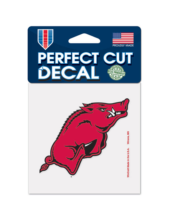 Arkansas Razorbacks Running Hog Perfect Cut Decal 4 X 4 Arkansas Razorbacks Store Shop University Of Arkansas Apparel Gear Gifts Clothing