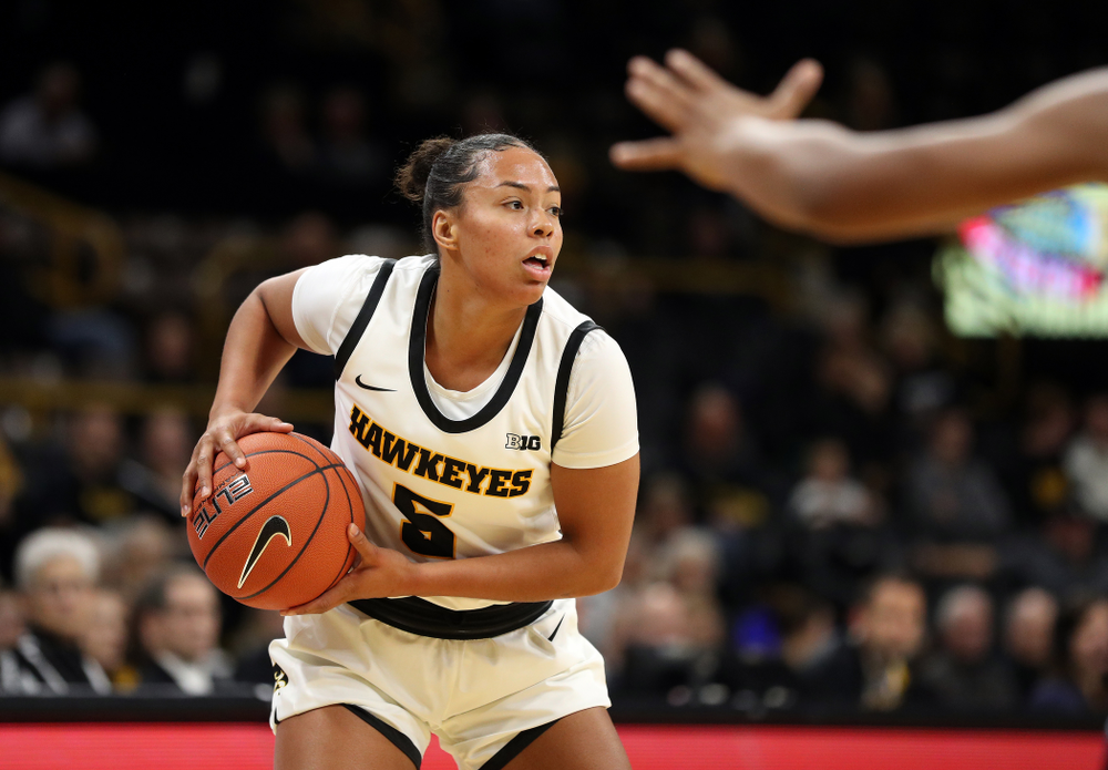 Iowa Hawkeyes guard Alexis Sevillian (5) against Florida Atlantic University Thursday, November 7, 2019 at Carver-Hawkeye Arena. (Brian Ray/hawkeyesports.com)