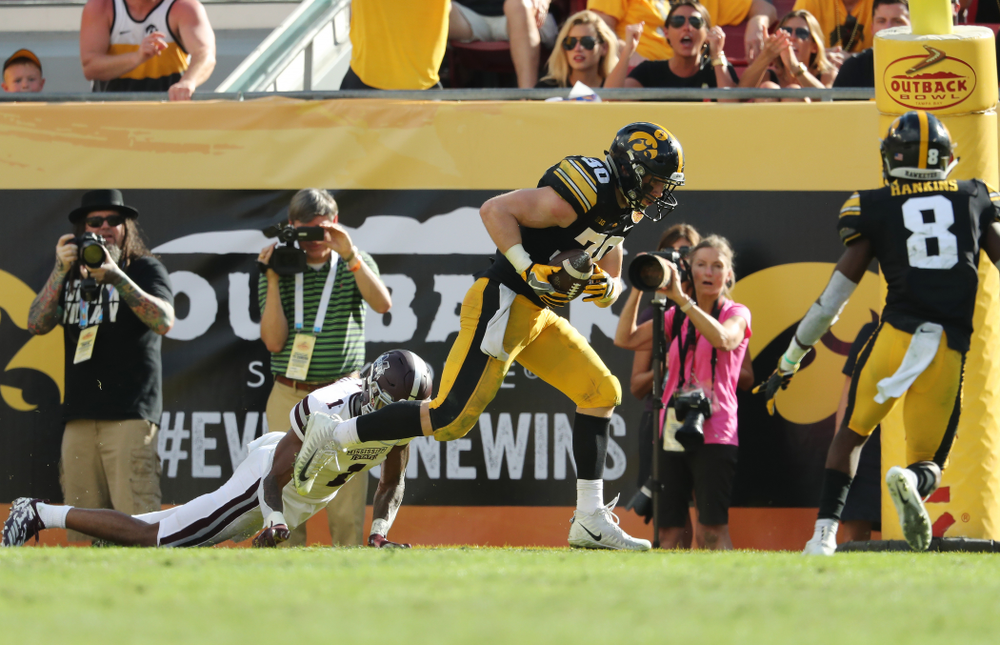 Iowa Hawkeyes defensive back Jake Gervase (30) during their Outback Bowl Tuesday, January 1, 2019 at Raymond James Stadium in Tampa, FL. (Brian Ray/hawkeyesports.com)