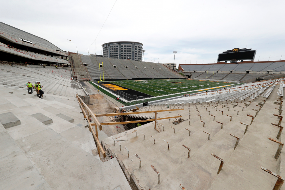 The view from the northwest corner of the lower bowl of the north end zone Wednesday, June 6, 2018 at Kinnick Stadium. (Brian Ray/hawkeyesports.com)