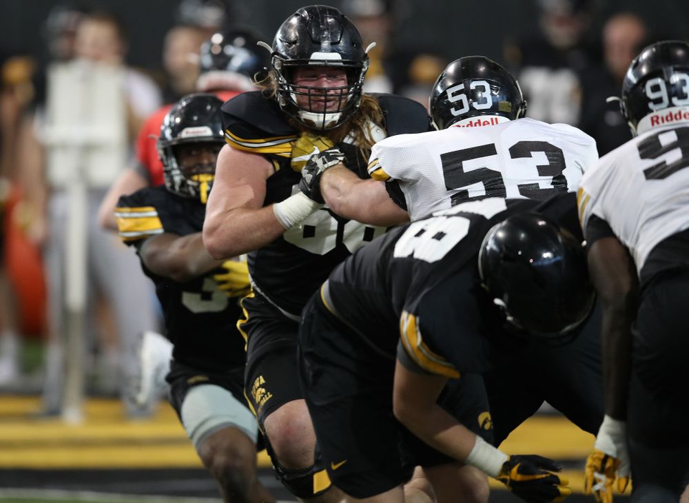 Iowa Hawkeyes offensive lineman Landan Paulsen (68) during preparation for the 2019 Outback Bowl Monday, December 17, 2018 at the Hansen Football Performance Center. (Brian Ray/hawkeyesports.com)